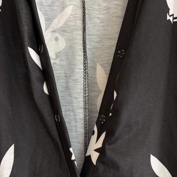 Playboy x Yandy Bunny Romper L/XL Black White Button FLAW - Picture 9 of 15